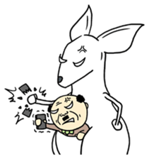 Kangaroo & Old guy sticker #680029