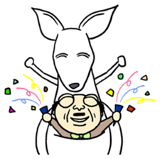 Kangaroo & Old guy sticker #680039