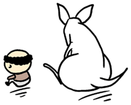 Kangaroo & Old guy sticker #680045