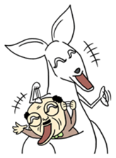 Kangaroo & Old guy sticker #680048