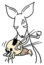 Kangaroo & Old guy sticker #680050