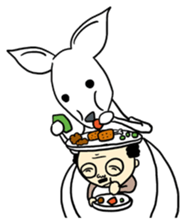 Kangaroo & Old guy sticker #680058