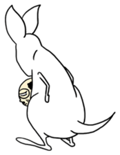 Kangaroo & Old guy sticker #680065