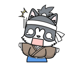 NINJA kitty & SAMURAI puppy sticker #680686