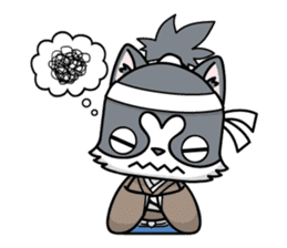 NINJA kitty & SAMURAI puppy sticker #680692