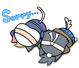 NINJA kitty & SAMURAI puppy sticker #680694