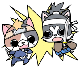 NINJA kitty & SAMURAI puppy sticker #680695