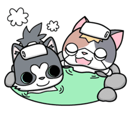NINJA kitty & SAMURAI puppy sticker #680696
