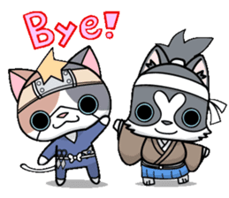 NINJA kitty & SAMURAI puppy sticker #680699