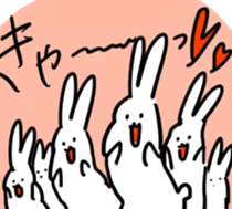 grafitti rabbit sticker sticker #681169