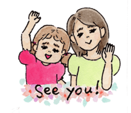 pretty funny little sisters sticker #681264