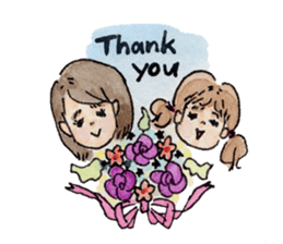 pretty funny little sisters sticker #681265