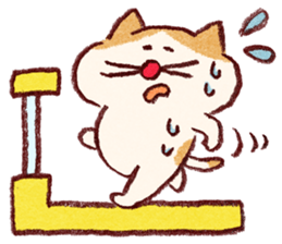 Cute cat and mouse sticker #681845