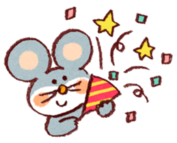 Cute cat and mouse sticker #681852