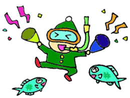 Merry sea friends sticker #682423