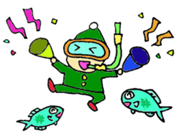 Merry sea friends sticker #682423