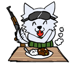 Wolf which a survival game likes sticker #682571