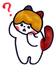 Fat cat girl sticker #683231