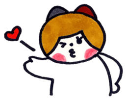 Fat cat girl sticker #683235