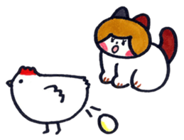 Fat cat girl sticker #683250