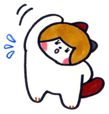 Fat cat girl sticker #683256