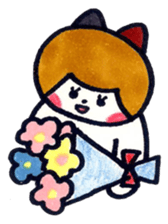 Fat cat girl sticker #683264