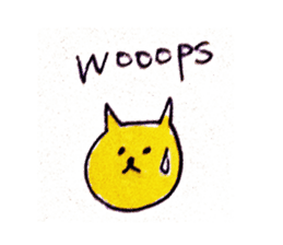 yellow happy cat sticker #683749