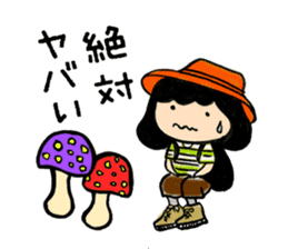 outdoor girl sticker #683806