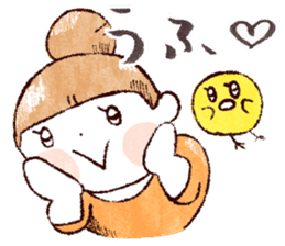 Japanese girl Yumemi collected statement sticker #684048