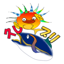 Fish and porcupine fish sticker #684510