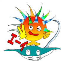 Fish and porcupine fish sticker #684512