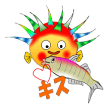 Fish and porcupine fish sticker #684514
