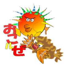 Fish and porcupine fish sticker #684520
