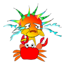 Fish and porcupine fish sticker #684527