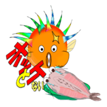 Fish and porcupine fish sticker #684531