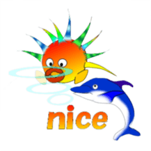 Fish and porcupine fish sticker #684538