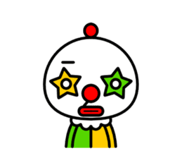 Red nose and one eyebrow circus sticker #685626