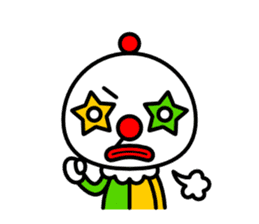 Red nose and one eyebrow circus sticker #685631