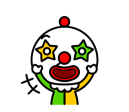 Red nose and one eyebrow circus sticker #685634