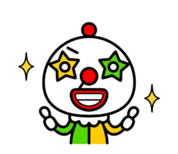 Red nose and one eyebrow circus sticker #685638