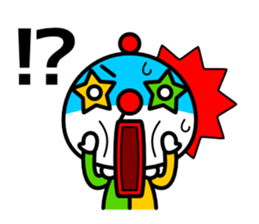 Red nose and one eyebrow circus sticker #685639