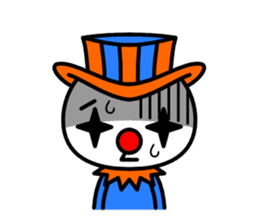 Red nose and one eyebrow circus sticker #685640