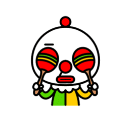 Red nose and one eyebrow circus sticker #685642