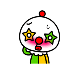 Red nose and one eyebrow circus sticker #685646