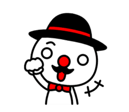 Red nose and one eyebrow circus sticker #685653