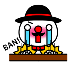 Red nose and one eyebrow circus sticker #685660