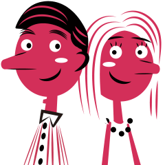 Stickers for Couples/2 color-print style