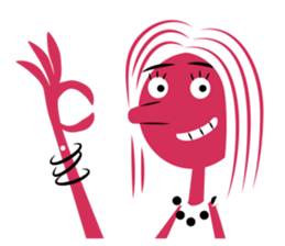 Stickers for Couples/2 color-print style sticker #686589