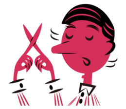 Stickers for Couples/2 color-print style sticker #686590