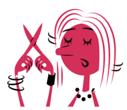 Stickers for Couples/2 color-print style sticker #686591